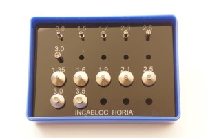 Assortimento tasselli e punzoni Horia per castoni incabloc