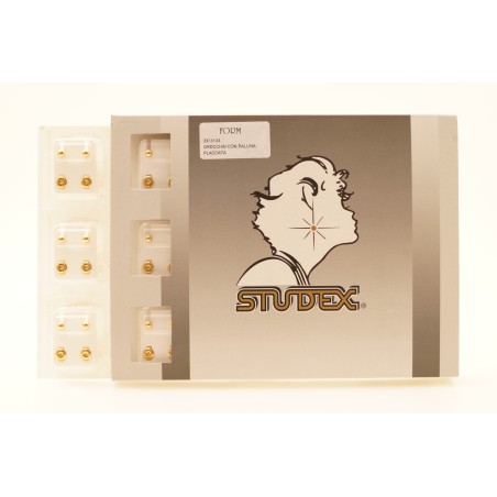 Orecchini pallina in acciaio placcato