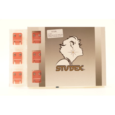 Orecchini brillantini in acciaio 12 colori assortiti mini