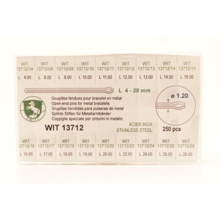 Assortimento coppiglie aperte