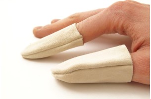 Ditali in pelle per lucidare