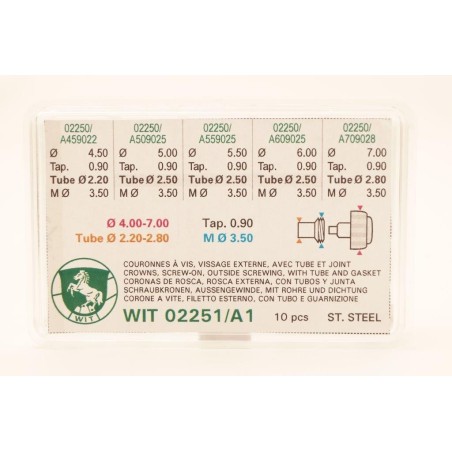 Assortimento corone a vite