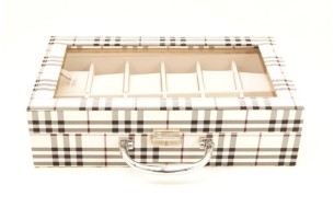 Scatola similpelle 10 box orologi