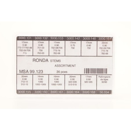 Assortimento di 36 tiges Ronda quartz