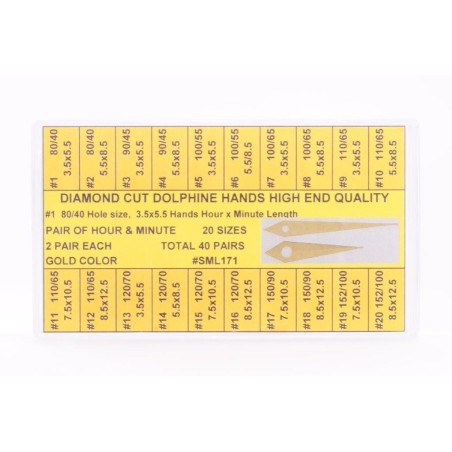 Assortimento 40 coppie lancette dolphine