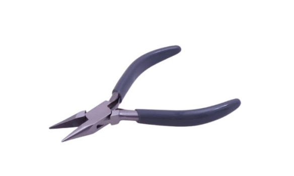 Pinza a becchi semi tondi zigrinati